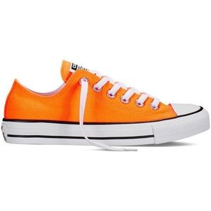 Neon Orange Low Top Converse